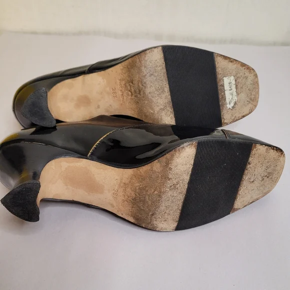 Anyi Lu Patent Leather Kitten Heels Satin Bow Size 38.5 US 8 - Picture 11 of 12